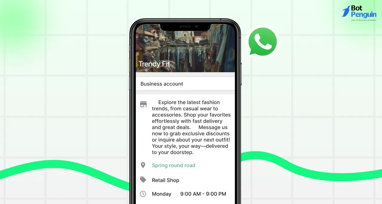 WhatsApp Business Description for Shopping & Retail